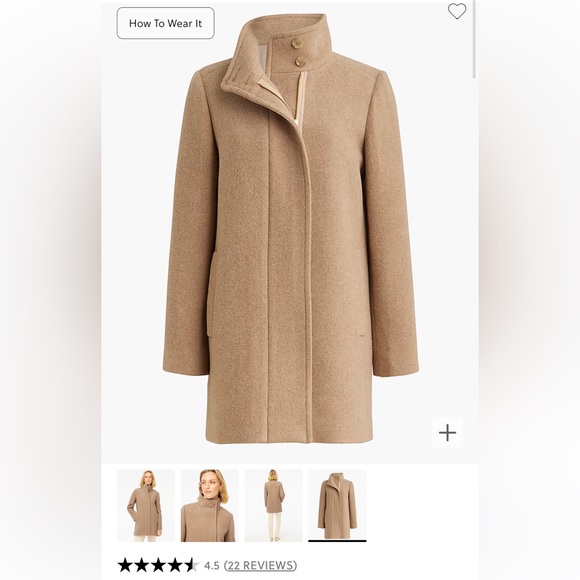 Petite button-neck city coat - Picture 2 of 2